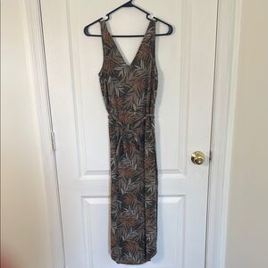 Tropical Summer Fern Maxi Dress